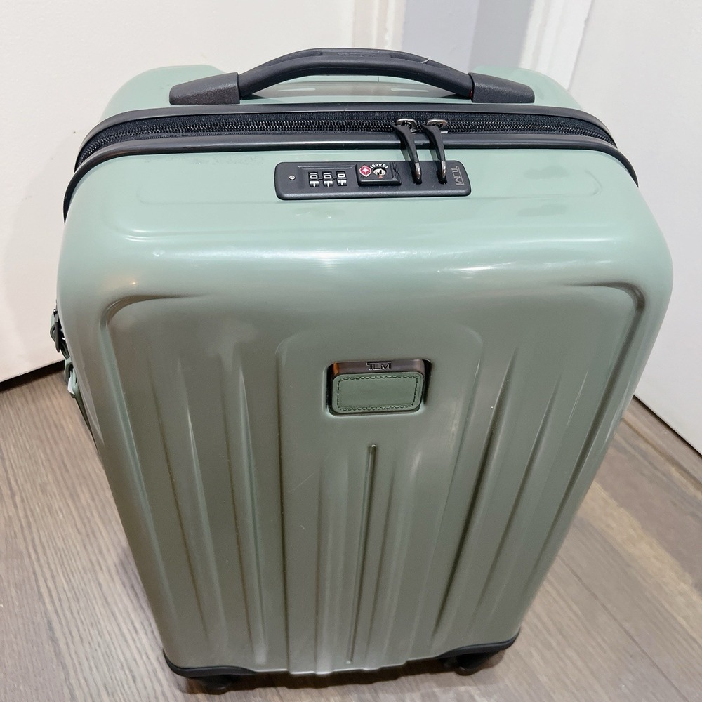 NEW Tumi V4 INTERNATIONAL Expandable 4 Wheel Carry On Suit Case - SAGE GREEN - Picture 4 of 13